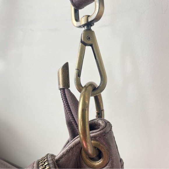 BORSE IN PELLE TAUPE LEATHER MADE ITALY ZIPPED JUMBO CROSSBODY BAG STRAP - Picture 4 of 16